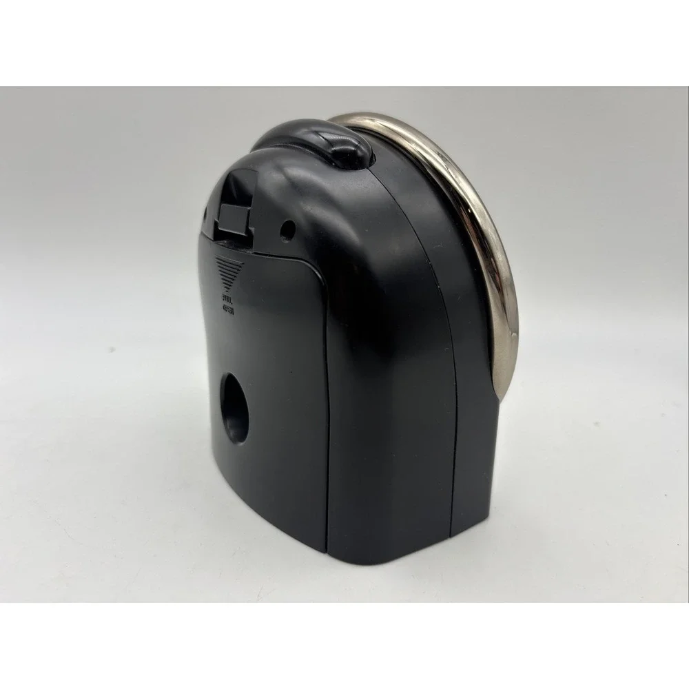 Seiko alarm Clock battery analog desk light 12 hour travel black plastic